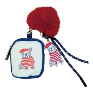 💙🔹️AERO 🔹️dog Theme French Bulldog Themed Keychain COIN Pouch OR KEYCHAIN